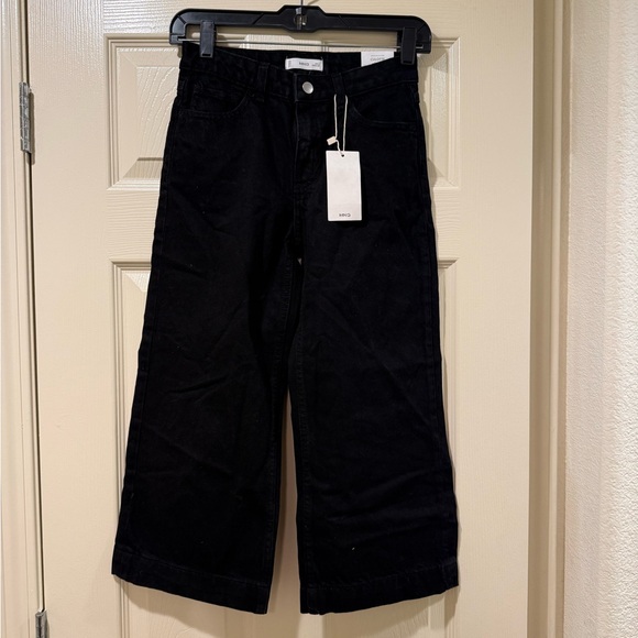 NWT Mango Girls Black Culotte Jeans - Picture 1 of 3